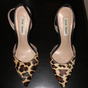 Steve Madden Leopard Slingback Heels- Size 7.5